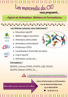 Les mercredis du CIO : sport et animation - mtiers et formations
