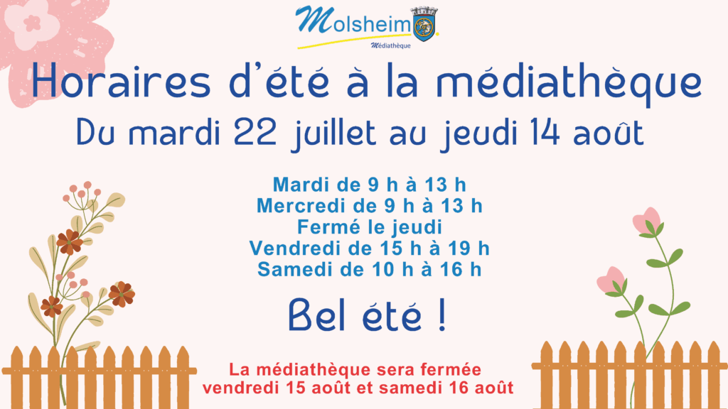 Horaires été 2025